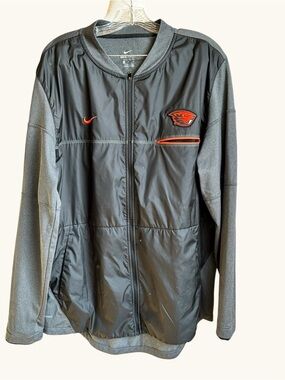 Nike Shield Oregon State Beavers Windbreaker Jacket XL Black Full Zip OSU